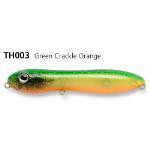 Baker Lure Top Water 4' 1-2oz Green Crackle Orange - HookMeUp