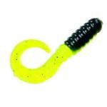 Strike King Slab-Hammer Grub 2' Black Chartreuse w-Chartreuse Tail - HookMeUp