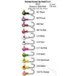 Luckie Strike Round Jig Head Painted 1-16 100ct Black - HookMeUp