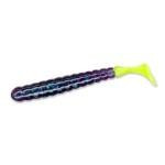 Slider Bass Grub 3' 15ct June Bug Chartreuse Tail - HookMeUp