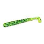 Slider Bass Grub 3' 15ct Chartreuse Black Flake - HookMeUp