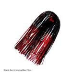 Z-MAN Ez Skirt 3ct Black Red Chrome-Red Tips - HookMeUp