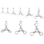 Eagle Claw Swivel-Brass 3-Way 12ct-12pk Size 3-0 - HookMeUp