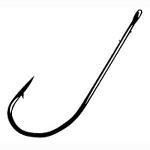 Gamakatsu Worm Hook Black Size 4-0 5ct - HookMeUp