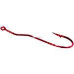 Tru Turn Worm Hook Red Size 1-0 6ct - HookMeUp
