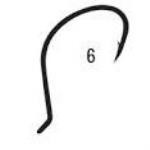 Mustad Drop Shot Wide Gap Hook 6ct Size 6 - HookMeUp