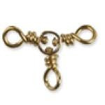 Danielson Brass Swivel 3-way Size 1-0 12ct-12pk - HookMeUp