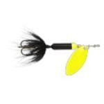 Yakima Rooster Tail 1-4 Black Chartreuse - HookMeUp