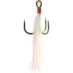 Gamakatsu Treble Hook Feathered White-Red Size 4 2ct - HookMeUp