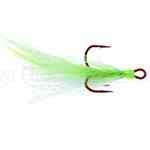 Mustad Dressed Treble Hooks 2ct White-Chart Size 2 - HookMeUp