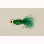 Hal-Fly Jig 1-16oz 12-cd White-Green-Green - HookMeUp