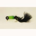 Hal-Fly Jig 1-16oz 12-cd Black-Chartreuse-Black - HookMeUp