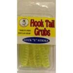 Luckie Strike Curl Tail Grub 3' 10ct Chartreuse - HookMeUp