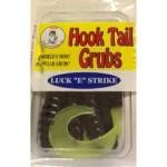 Luckie Strike Curl Tail Grub 3' 10ct Black-Chartreuse - HookMeUp
