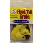 Luckie Strike Curl Tail Grub 3' 10ct Black-Yellow - HookMeUp