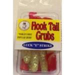 Luckie Strike Curl Tail Grub 3' 10ct Chartreuse Glitter-Red - HookMeUp