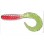 Luckie Strike TriColor Grub 3'10ct Red White Chart Glitter - HookMeUp
