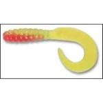Luckie Strike TriColor Grub 3'10ct Red Chart Glitter Yellow - HookMeUp