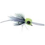 Betts Wiggle Popper Glo-Black-White Size 8 12-card - HookMeUp