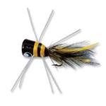 Betts Bass Bug Black-Yellow Size 1 - HookMeUp