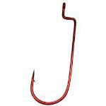 Gamakatsu Round Bend Offset Red Size 5-0 5ct - HookMeUp