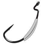 Gamakatsu EWG Weighted Black Size 3-0 1-16oz 5ct - HookMeUp