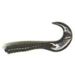 Action Bait 3' Curly Grubs 25pk Black - HookMeUp