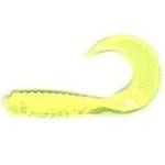 Action Bait 3' Curly Grubs 25pk Chartreuse - HookMeUp