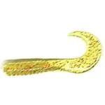 Action Bait 3' Curly Grubs 25pk Chartreuse Red Glitter - HookMeUp