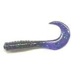 Action Bait 3' Curly Grubs 25pk Electric Blue Grape - HookMeUp