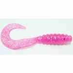 Action Bait 3' Curly Grubs 25pk Hot Pink Glitter - HookMeUp