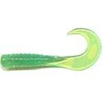 Action Bait 3' Curly Grubs 25pk Lime Chartreuse - HookMeUp