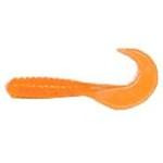 Action Bait 3' Curly Grubs 25pk Orange - HookMeUp