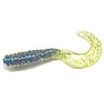 Action Bait 3' Curly Grubs 25pk Firecracker Chartreuse Tail - HookMeUp