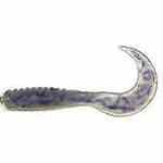 Action Bait 4' Curly Grubs 12pk Smoke Blue Glitter - HookMeUp
