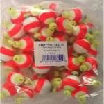 Betts Snap On Weighted Round 0.75' 50ct Red-White - HookMeUp