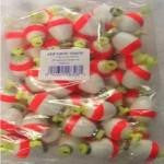 Betts Snap On Weighted Pear 1.00' 50ct Red-White - HookMeUp