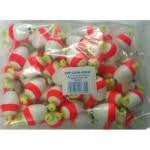 Betts Snap On Weighted Pear 1.25' 50ct Red-White - HookMeUp