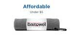 Baitowel Microfiber 15'x15' w-Clip Overcast Gray - HookMeUp