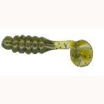 Slider Pan Fish Grub 1' 20ct Green Pumpkin - HookMeUp