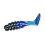 Slider Pan Fish Grub 1' 20ct Black-Blue - HookMeUp