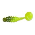 Slider Pan Fish Grub 1' 20ct Watermelon-Chartreuse - HookMeUp