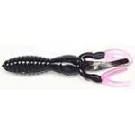 Southern Pro 1.5' Crappie Craw 10ct Black Fire Tail - HookMeUp