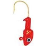 Bass A Crappie Jig Head 1-8 Red - HookMeUp