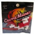 Leland Crappie Magnet 1.5' 15ct White-Red - HookMeUp