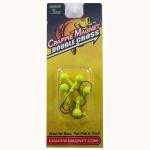 Crappie Magnet Double Cross Heads 5ct 1-8oz Chartreuse - HookMeUp