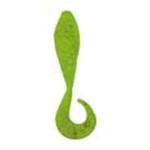 Bass A Curly Shad 2' 10ct Chartreuse Silver Glitter - HookMeUp