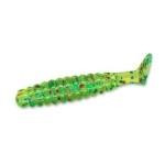Slider Crappie Grubs 2' 20ct Chartreuse Multi Glitter - HookMeUp