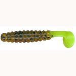 Slider Crappie Grubs 2' 20ct Pumpkin Chart Tail - HookMeUp