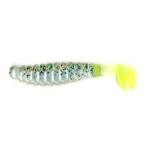 Slider Crappie Grubs 2' 20ct Baby Bass Chartreuse Tail - HookMeUp